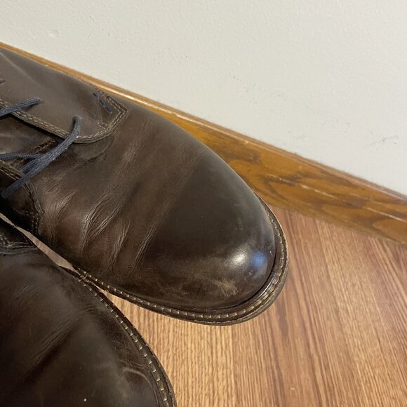 Ecco Men Size 43 US 9/9.5 Brown Leather Lace Up Chukka Ankle Boots - Picture 7 of 15